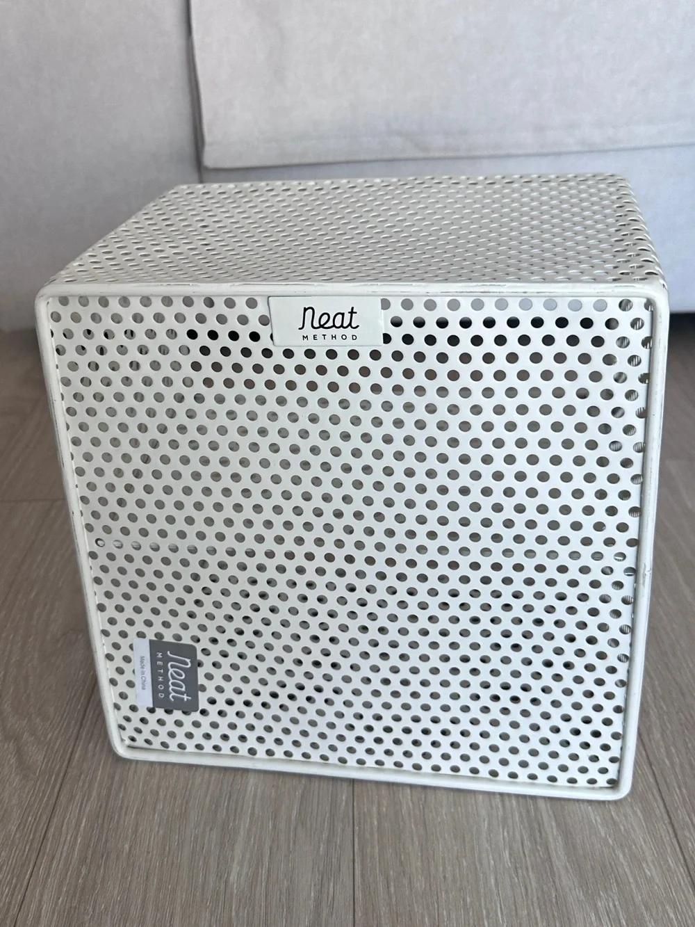 NEAT Method Perforated Steel 10” Basket - Pantry, Office, Kitchen